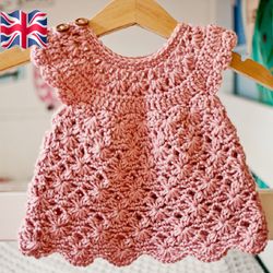 Rose Blush Dress Knitting Crochet Pattern PDF