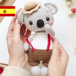 Charli el koala doll amigurumi crochet pattern Spanish PDF