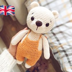 TEDDY BEAR ALEKS doll amigurumi crochet pattern English PDF