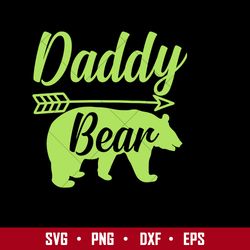 daddy bear svg, father's day svg, png dxf eps digital file