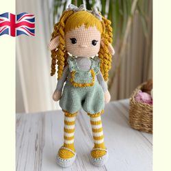 LORENO doll amigurumi crochet pattern English PDF