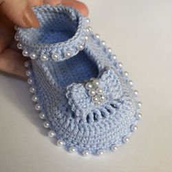 Crochet baby booties pattern Mary jane booties 3 6 month