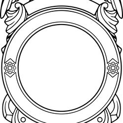 blank_badge 3 outline template black white vector outline or line art file for cnc laser cutting, wood,svg