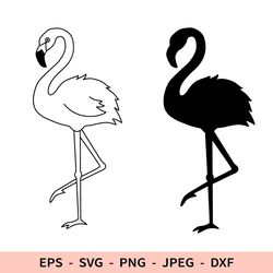 Flamingo Svg Bird Dxf File for Cricut Silhouette Flamingo