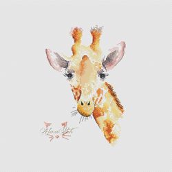 Giraffe. Cross stitch pattern pdf & css