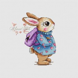 Bunny "Mi". Cross stitch pattern pdf & css