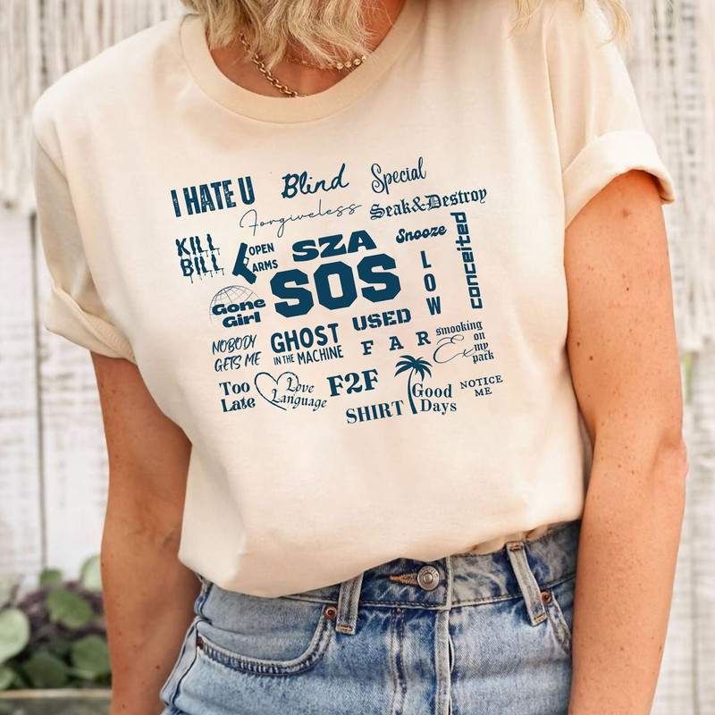 2023 SZA North American Tour Shirt, S.O.S Tour 2023, Music Concert World Tour 2023 T-Shirt 1.jpg