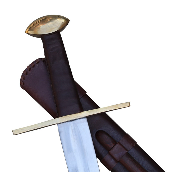 Medieval European Functional EN45 High Carbon Steel Full Tang Knightly Arming Swords.jpg