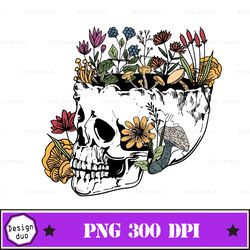skull flowers mushroom sublimation