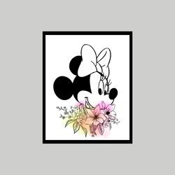 Minnie Mouse Disney Art Print Digital Files decor nursery room watercolor