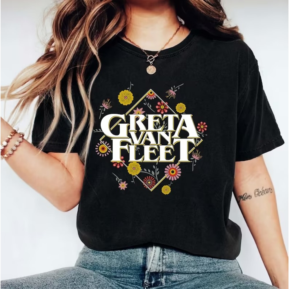 Greta Van Fleet Shirt, Greta Van Fleet Merch, Greta Van Fleet Tshirt, Retro Greta Van Fleet Shirt, Dream In Gold Tour 2023 Tshirt..jpg