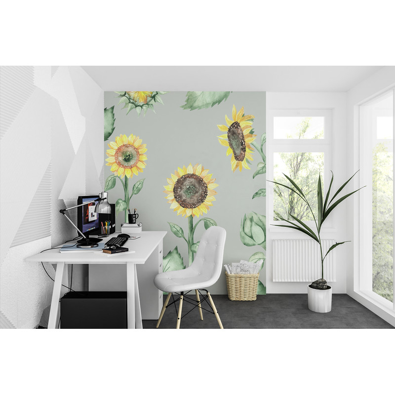 10 Sunflowers watercolor seamless borders.jpg