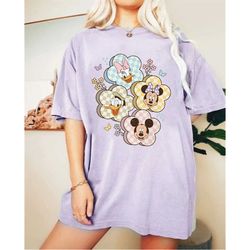 Disney Mickey And Friends Flowers Comfort Colors Shirt, Disney Family Trip Shirt, Disney Vacation Shirt, Disneyworld Shi
