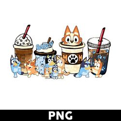 bluey coffee png, bluey and bingo coffee png, bingo png, bluey family png, bluey png, bluey dog png - digital file