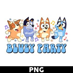 bluey party png, bluey with friends png, bluey family png, bluey png, bluey dog png - digital file