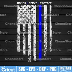 honor serve protect police thin blue line png sublimation |the blue lives matter| police life | police quotes