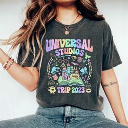 disney universal studios trip 2023 comfort colors shirt, disney vacation shirt, disney family trip shirt,disneyworld shi