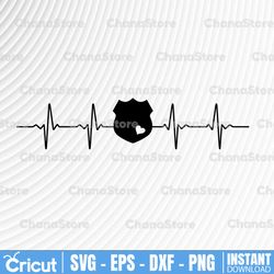 police badge heartbeat - american flag, police thin blue line svg |the blue lives matter| police life svg| police quotes