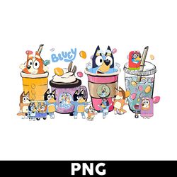 bluey coffee mug png, bluey family mug png, bluey png, bluey dog png, cartoon png - digital file