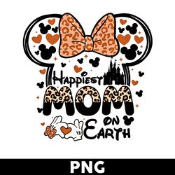 happiest mom on earth png, minnie mom png, disney magic kingdom png, cartoon png, disney png - digital file