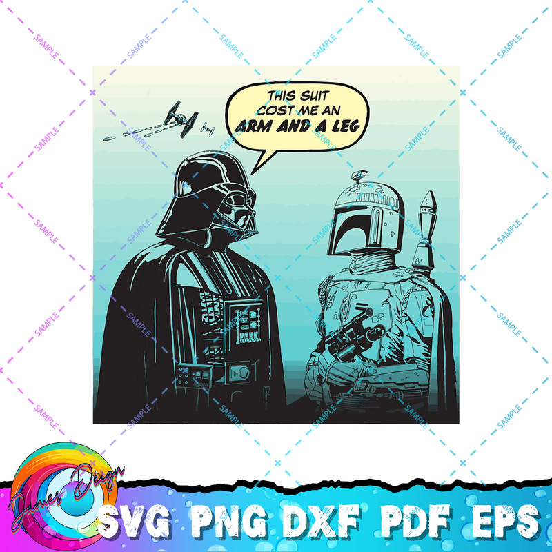 Star Wars Funny Darth Vader and Boba Fett Comic T-Shirt copy.jpg