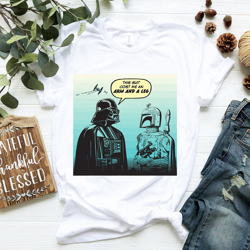 Star Wars Funny Darth Vader and Boba Fett Comic T-Shirt.png