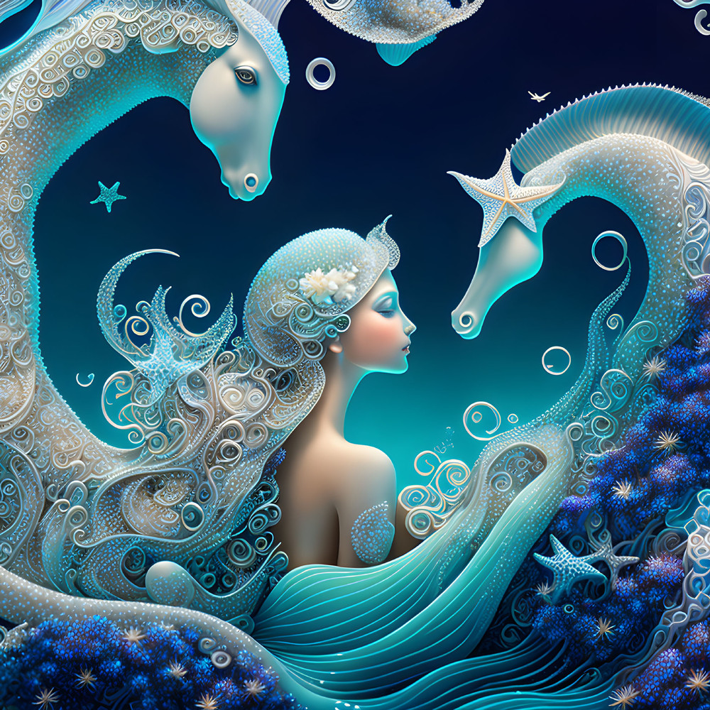 The mermaid and her sea horses.jpg