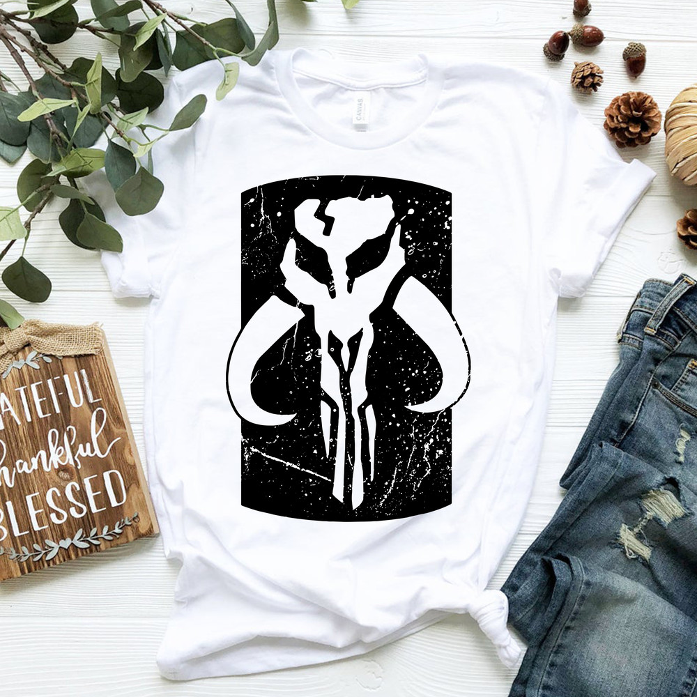 Star Wars Mandalorian Warriors Skull Tusk Clan Logo T-Shirt T-Shirt.png