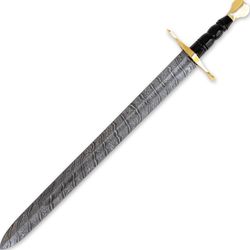 Jewel of the Nation Medieval European Damascus Steel Arming Sword