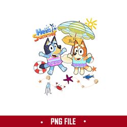 bluey hello summer png, bluey summer png, summer png, bluey png cartoon png digital file