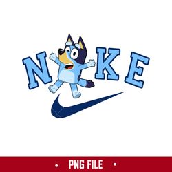 bluey nike png, nike logo png, bluey png, cartoon nike png digital file