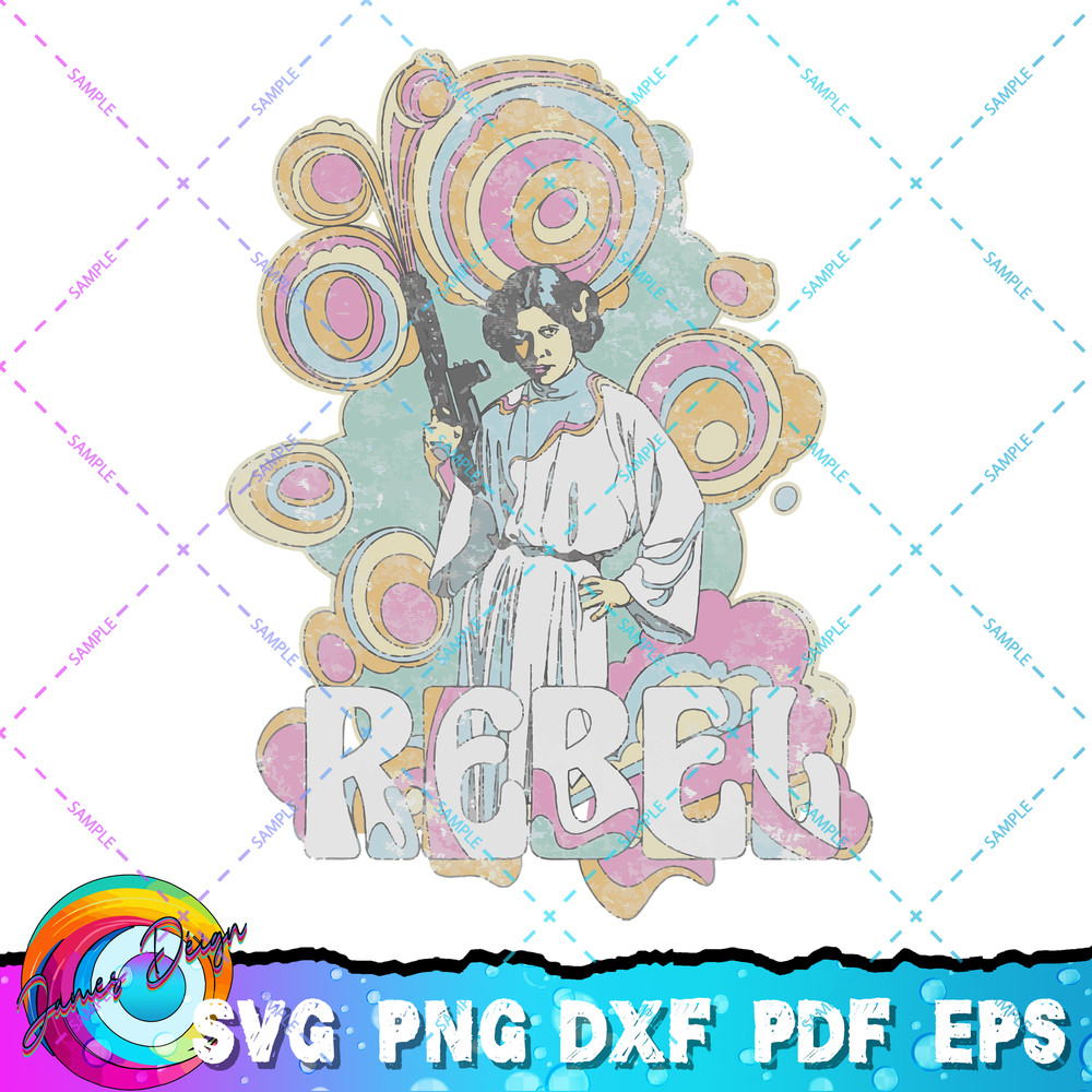 Star Wars Princess Leia Retro Rebel T-Shirt copy.jpg