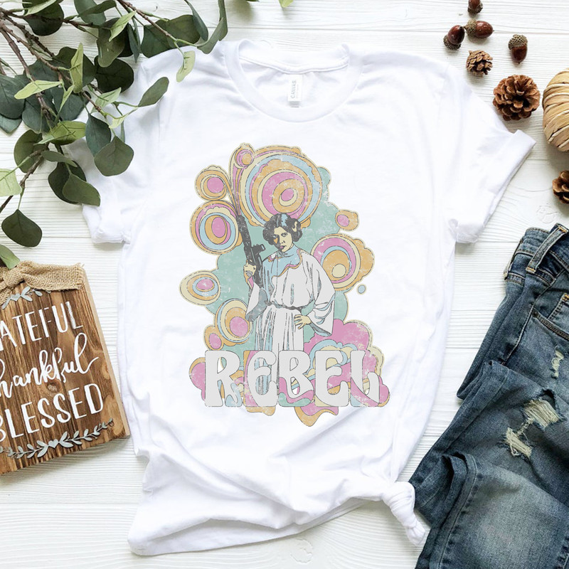 Star Wars Princess Leia Retro Rebel T-Shirt.png