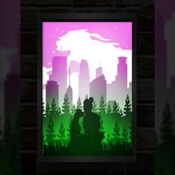 dog lightbox template, shadow box template, paper cutting template, light box svg files, 3d papercut lightbox svg, file