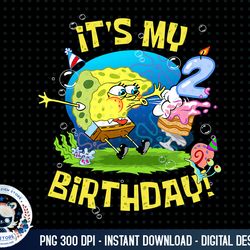 Mademark x SpongeBob SquarePants - Spongebob It's My 2nd Birthday Cake B-Day Baby Spongebob png