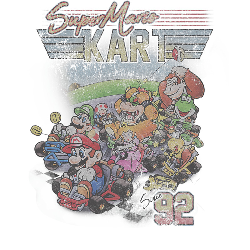 Mario Kart 92 Group Shot Distressed T-Shirt.pngMario Kart 92 Group Shot Distressed T-Shirt.png