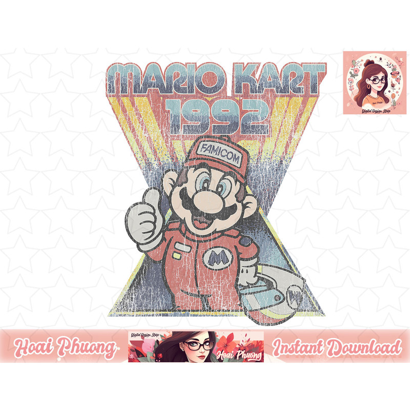 Mario Kart 1992 Retro Portrait T-Shirt.jpg