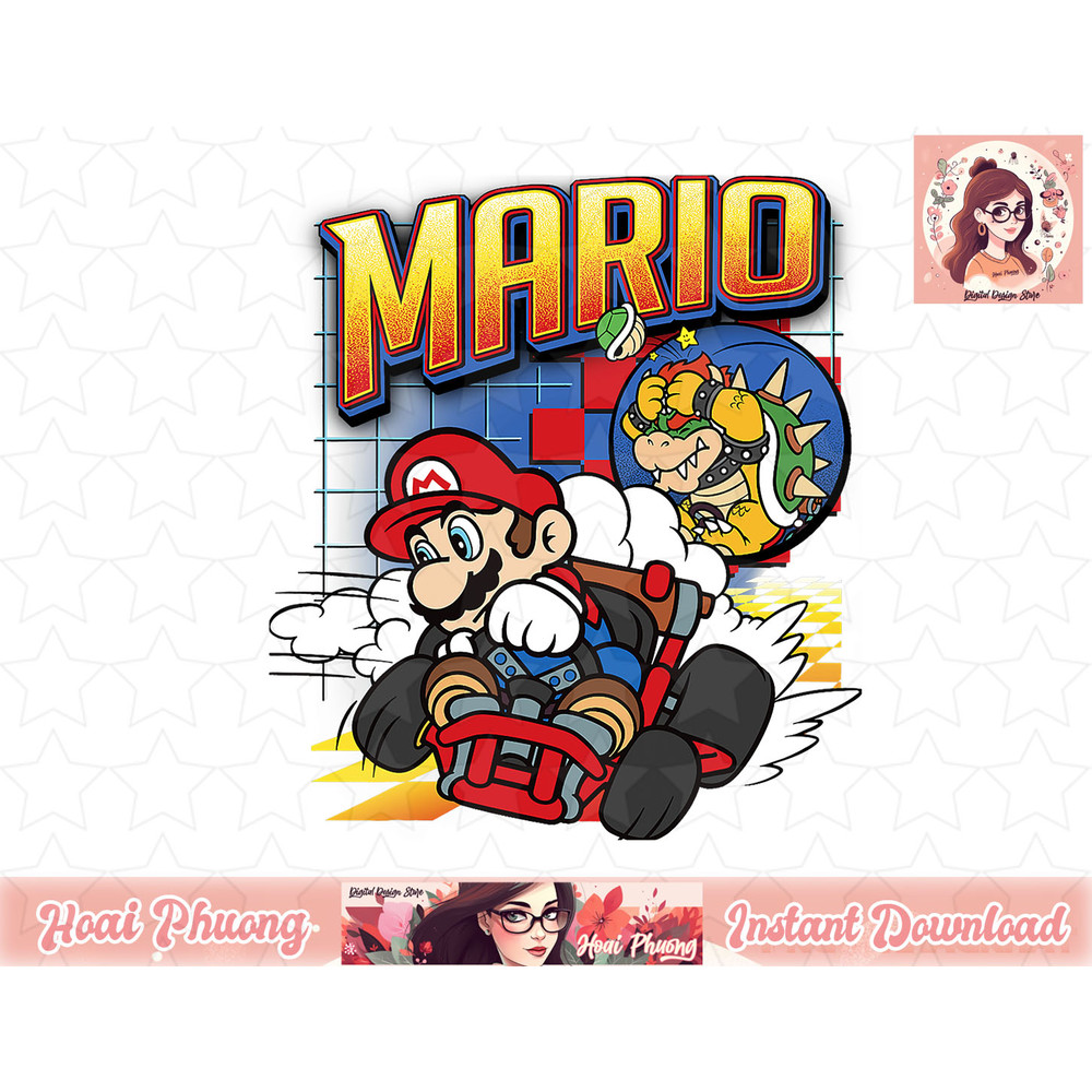 Mario Kart Bowser Mario Racing Graphic T-Shirt.jpg