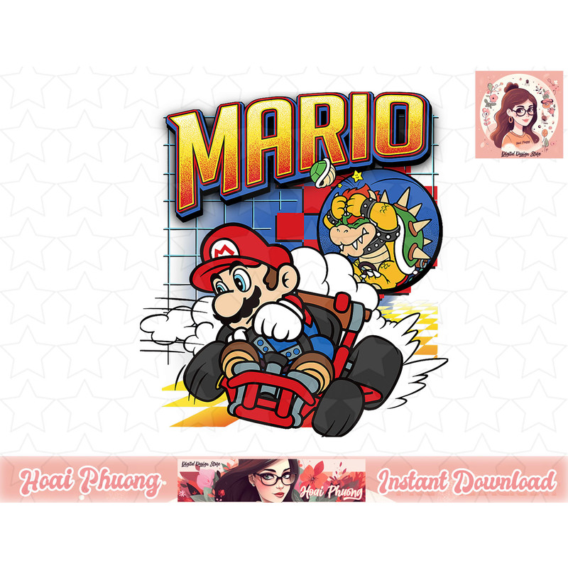 Mario Kart Bowser Mario Racing Graphic T-Shirt.jpg