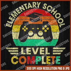 elementary school graduation level complete video games boys last day of school png sublimation design