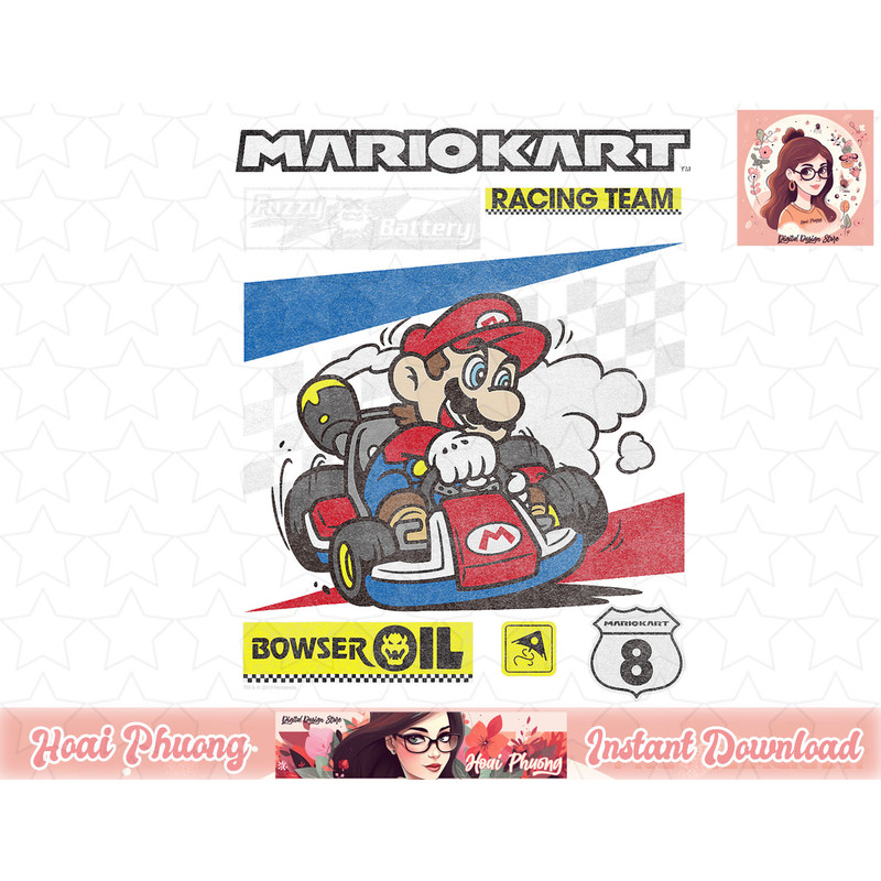 Mario Kart Racing Team Drifting Bold Poster T-Shirt.jpg