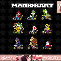 nintendo mario kart racers ready line-up graphic png sublimation design, digital design