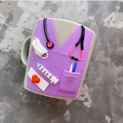Ceramic nurse mug, personalized coffee cup, registered nurse, doctor graduation gift, nursing school, nurses week gift