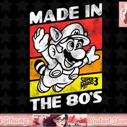 nintendo super mario 3 made in the 80's retro png sublimation design, digital design