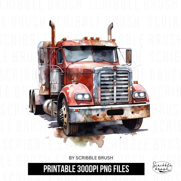 Semi Truck Sublimation PNG clipart.png