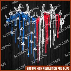 horseshoes heart american flag independence day 4th of july, memorial day, american flag, independence day png file