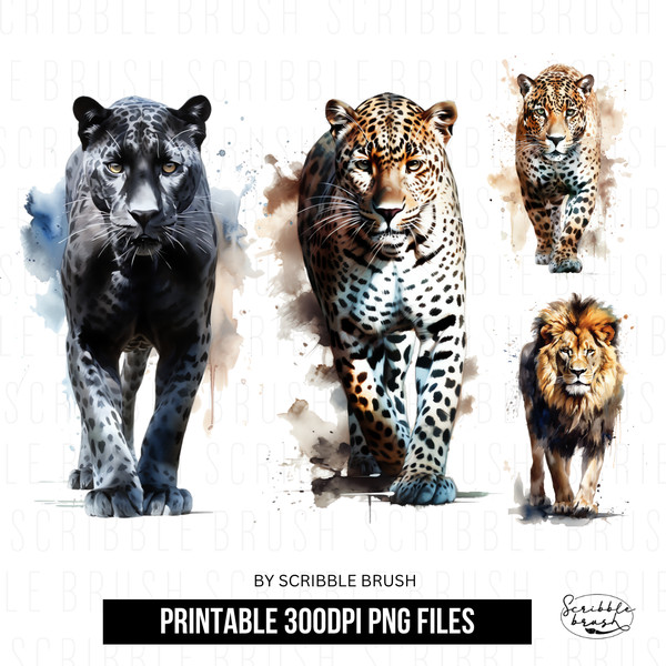 Jungle Animals Sublimation PNG clipart.png