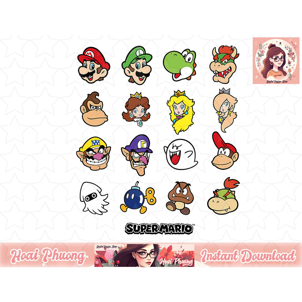 Nintendo Super Mario Character Faces Grid Graphic.jpg