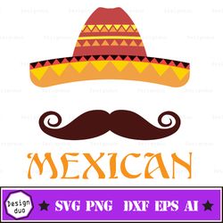 cinco de mayo mexican beard svg, cinco de mayo svg