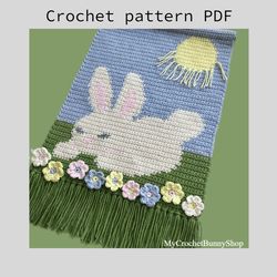 Crochet Rabbit Wall Hanging pattern PDF